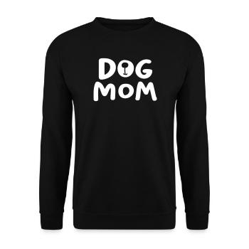 Dog Hund Mom Mutter Hundefan Tierliebe Gassi Fan - Unisex Pullover - Schwarz - Vorne - Alina (178cm) & Michal (187cm)