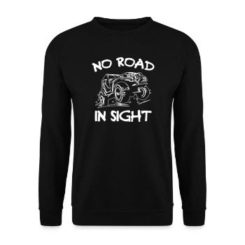No Road In Sight Jeeps - Unisex Sweatshirt - black - Front - Alina (178cm) & Michal (187cm)