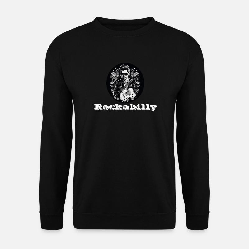 Rockabilly weiß - Unisex Pullover - Schwarz