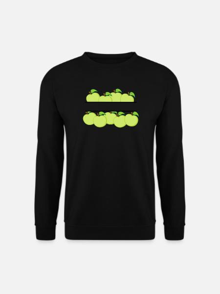 Apples banner with green apple - Unisex Sweatshirt - black