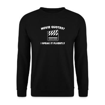 Movies Film Schauen Statement Streaming Theater - Unisex Pullover - Schwarz - Vorne - Alina (178cm) & Michal (187cm)