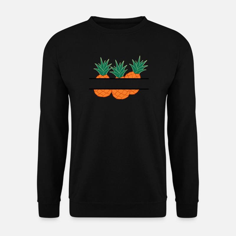 Anananas Banner orange Ananas - Unisex Pullover - Schwarz