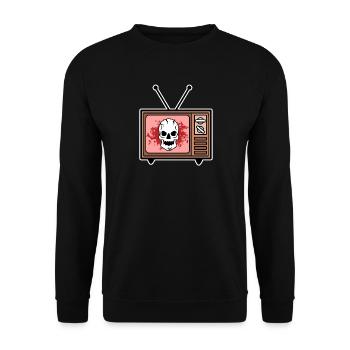 TV Night Movies Television Cineast Cinema Movies - Sweat-shirt Unisexe - noir - Devant - Alina (178cm) & Michal (187cm)