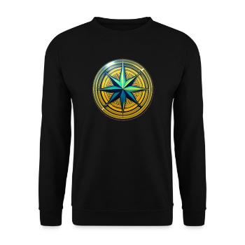 Compass - Unisex Sweatshirt - black - Front - Alina (178cm) & Michal (187cm)