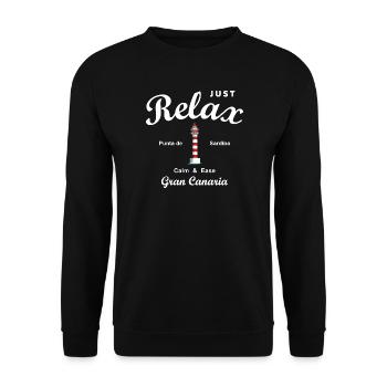 Relax, Grande Canarie, Punta de Sardina, Espagne - Sweat-shirt Unisexe - noir - Devant - Alina (178cm) & Michal (187cm)