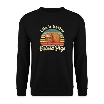 Cobaye - Sweat-shirt Unisexe - noir - Devant - Alina (178cm) & Michal (187cm)