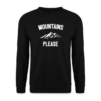 Berge bitte - Unisex Pullover - Schwarz - Vorne - Alina (178cm) & Michal (187cm)