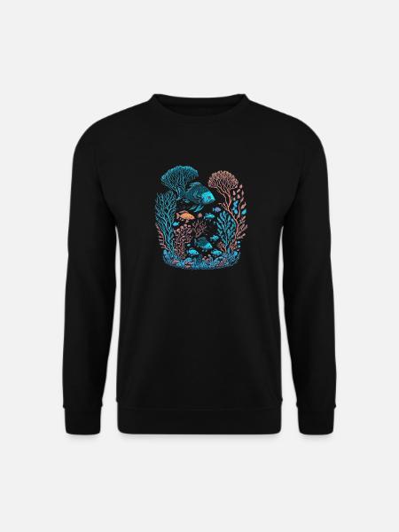 Fish and the seabed - Unisex Sweatshirt - black