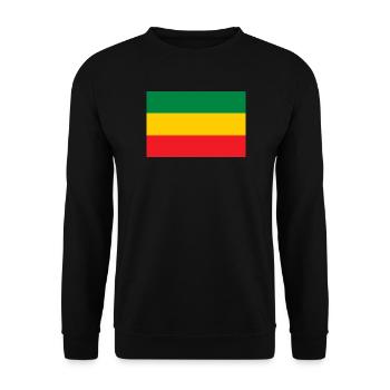 Flag of the Reggae Rastafari Rasta Roots One Love - Unisex Sweatshirt - black - Front - Alina (178cm) & Michal (187cm)