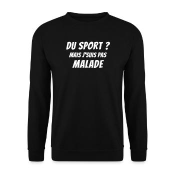 sport, sport humour, sportif du dimanche - Sweat-shirt Unisexe - noir - Devant - Alina (178cm) & Michal (187cm)