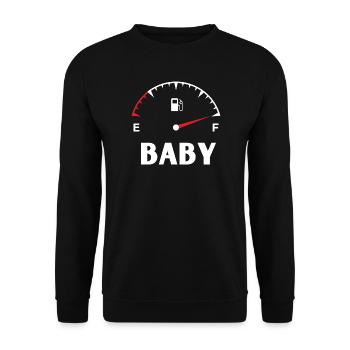 Mommy daddy baby match t shirt - Sweat-shirt Unisexe - noir - Devant - Alina (178cm) & Michal (187cm)