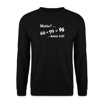 66plus99 v2 weiß - Unisex Pullover - Schwarz - Vorne - Alina (178cm) & Michal (187cm)