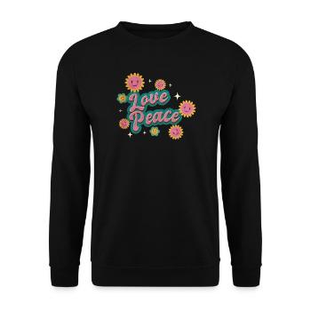 Aimez la paix - Sweat-shirt Unisexe - noir - Devant - Alina (178cm) & Michal (187cm)