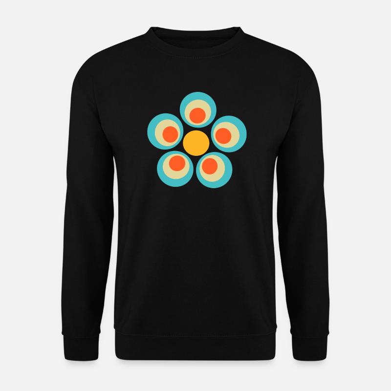 70s Flower Pattern - Unisex Sweatshirt - black