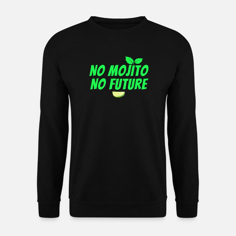 Mojito, Cocktail, Mojito-Fächer, Rum - Unisex Pullover - Schwarz