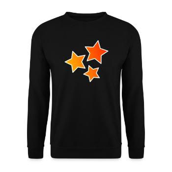 STERN. STERNE. STERN. FEST. JAHRESTAG. WEIHNACHTEN - Unisex Pullover - Schwarz - Vorne - Alina (178cm) & Michal (187cm)