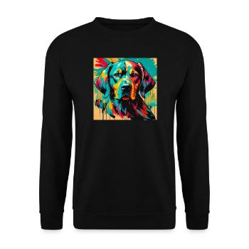 Chien - Sweat-shirt Unisexe - noir - Devant - Alina (178cm) & Michal (187cm)
