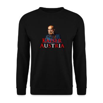 Kaiser Austria – Motif historique de l’Autriche - Sweat-shirt Unisexe - noir - Devant - Alina (178cm) & Michal (187cm)