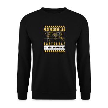 Cartography design - Unisex Sweatshirt - black - Front - Alina (178cm) & Michal (187cm)