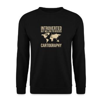 Cartography design - Unisex Sweatshirt - black - Front - Alina (178cm) & Michal (187cm)