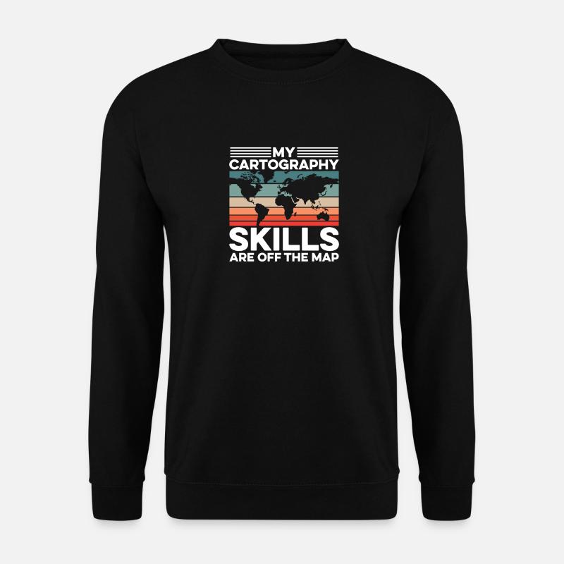 Kartografie Design - Unisex Pullover - Schwarz