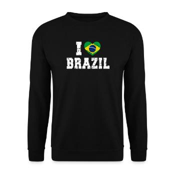 Brasilien - Unisex Pullover - Schwarz - Vorne - Alina (178cm) & Michal (187cm)