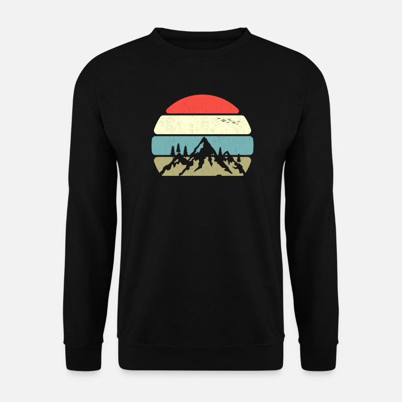 Bergpanorama im Sonnenuntergang - Unisex Pullover - Schwarz