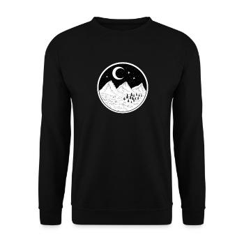 Berge - Unisex Pullover - Schwarz - Vorne - Alina (178cm) & Michal (187cm)