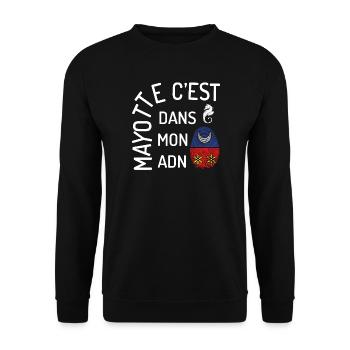 T SHIRT MAYOTTE C'EST DANS MON ADN - Sweat-shirt Unisexe - noir - Devant - Alina (178cm) & Michal (187cm)