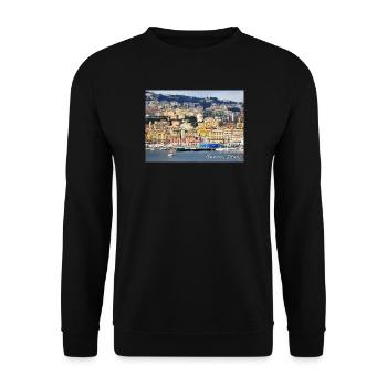 Gênes Italie – GÊNES Italie Port - Sweat-shirt Unisexe - noir - Devant - Alina (178cm) & Michal (187cm)