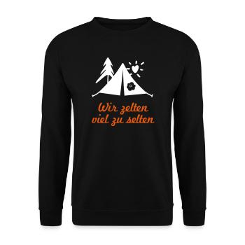 Camping cool funny sayings camping holidays summer - Unisex Sweatshirt - black - Front - Alina (178cm) & Michal (187cm)
