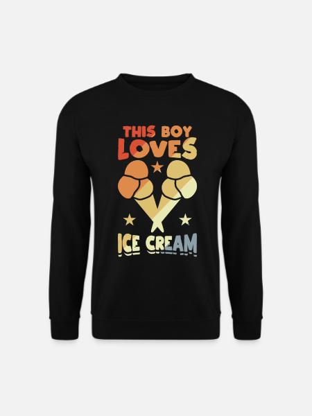 Dieser Junge liebt Eiscreme - Unisex Pullover - Schwarz
