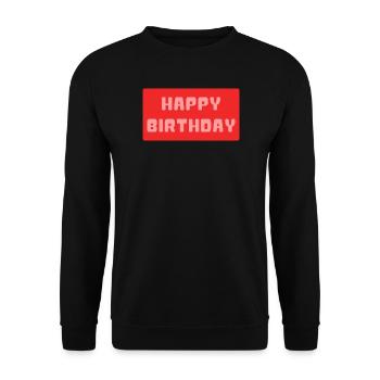 ALLES GUTE ZUM GEBURTSTAG. ALLES GUTE ZUM GEBURTSTAG. JAHRESTAG. - Unisex Pullover - Schwarz - Vorne - Alina (178cm) & Michal (187cm)