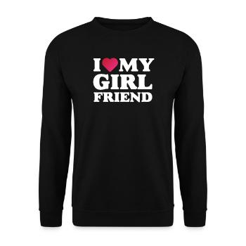 J’aime ma petite amie - Sweat-shirt Unisexe - noir - Devant - Alina (178cm) & Michal (187cm)