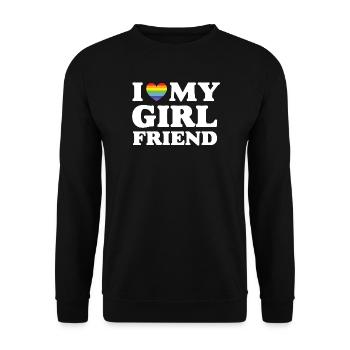 J’aime ma copine - LGBTQ - Sweat-shirt Unisexe - noir - Devant - Alina (178cm) & Michal (187cm)