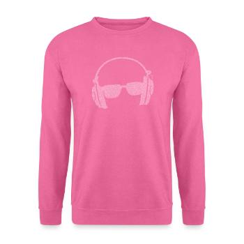 Casque Casque Silhouette de lunettes de soleil - Sweat-shirt Unisexe - rose - Devant
