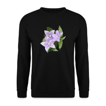 PURPURNE BALLONBLUME - Unisex Pullover - Schwarz - Vorne - Alina (178cm) & Michal (187cm)