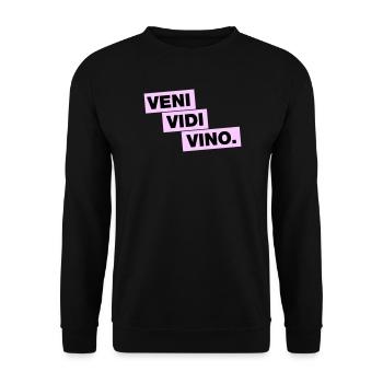Veni Vidi Vino - Unisex Pullover - Schwarz - Vorne - Alina (178cm) & Michal (187cm)