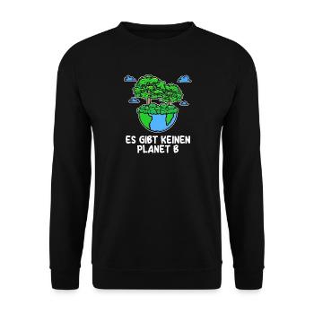 Baum Planet Erde Statement Umwelt Umweltfreundlich - Unisex Pullover - Schwarz - Vorne - Alina (178cm) & Michal (187cm)