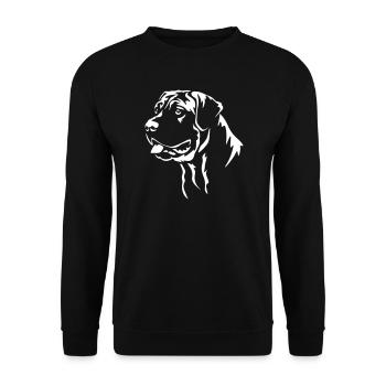 Presa Canario Head "Black Edition" - Unisex Sweatshirt - black - Front - Alina (178cm) & Michal (187cm)