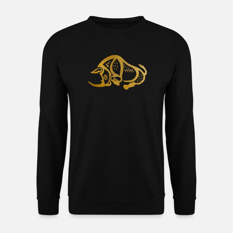 Glyphe "Nashorn" - Unisex Pullover - Schwarz