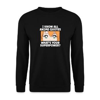 Conception de séries animées - Sweat-shirt Unisexe - noir - Devant - Alina (178cm) & Michal (187cm)