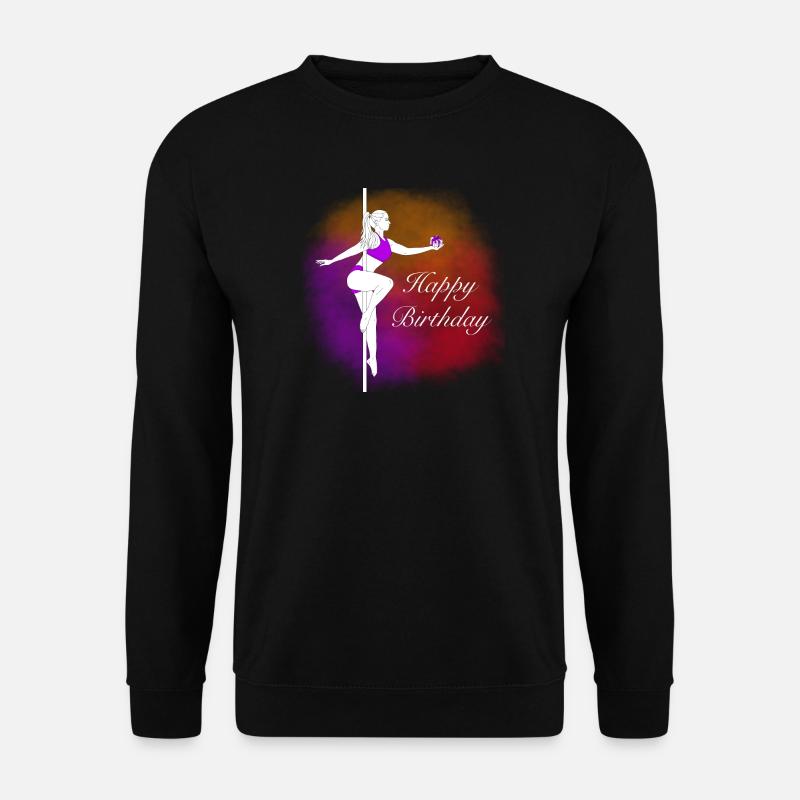 Pole Dance Birthday Farbverlauf Illustration - Unisex Pullover - Schwarz