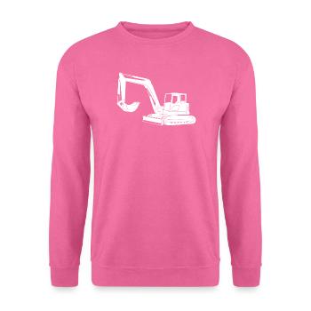 Baggerfahrer Silhouette - Baugeräteführer - Unisex Pullover - Pink - Vorne