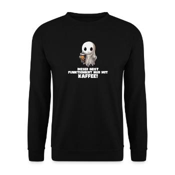 Halloween Geist Spruch Design - Unisex Pullover - Schwarz - Vorne - Alina (178cm) & Michal (187cm)