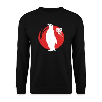 Silhouette de pingouin japonais - Sweat-shirt Unisexe - noir - Devant - Alina (178cm) & Michal (187cm)