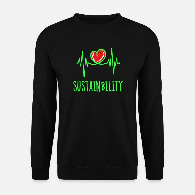 Umwelt Nachhaltigkeit Statement Umweltschutz Erde - Unisex Pullover - Schwarz