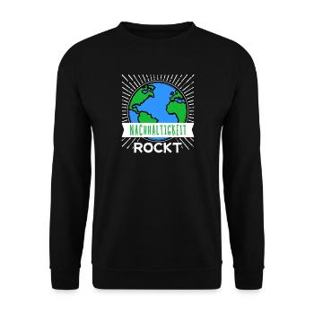Umwelt Mutter Erde Nachhaltigkeit Umweltschützer - Unisex Pullover - Schwarz - Vorne - Alina (178cm) & Michal (187cm)