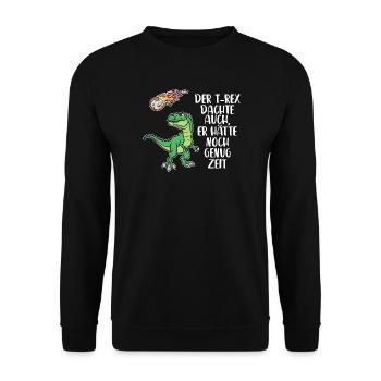 Umwelt Statement Erde Erderwärmung Tierschutz - Unisex Pullover - Schwarz - Vorne - Alina (178cm) & Michal (187cm)