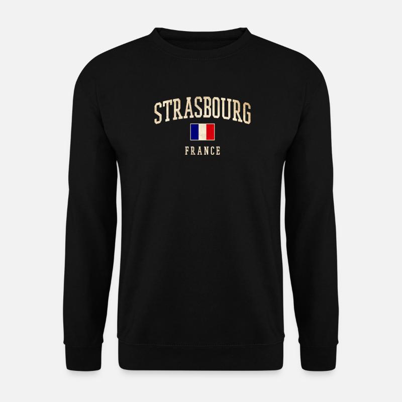 Straßburg - Frankreich Flagge - Unisex Pullover - Schwarz